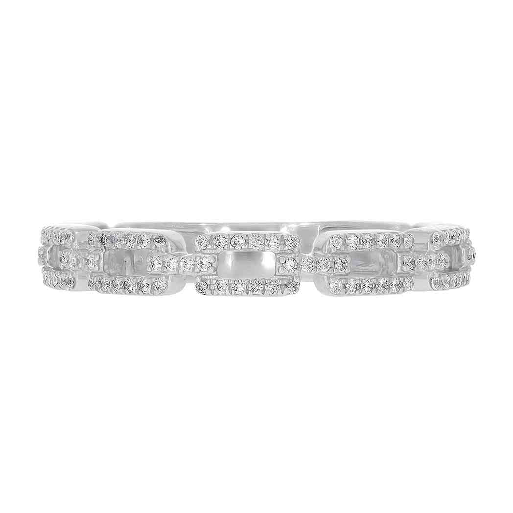 Diamond Square Flexible Chain Ring LR11961A
